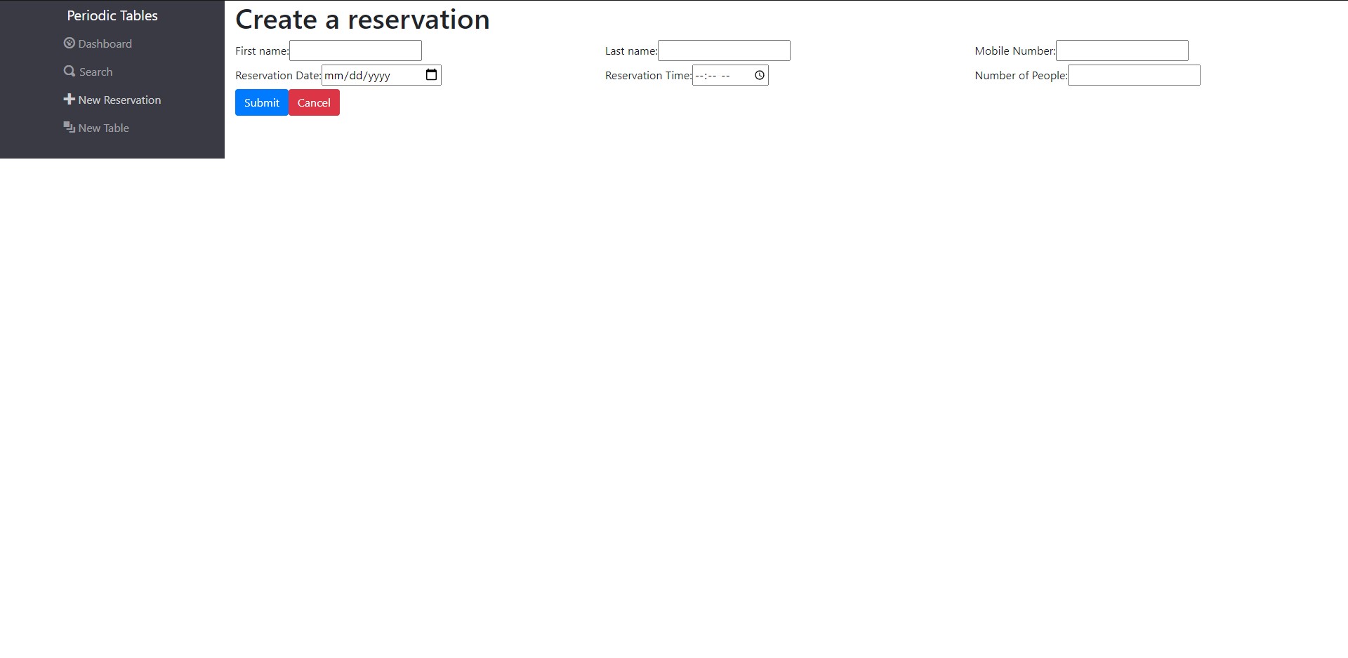 Restaurant Reservation